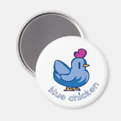 Aimant poulet bleu (Recto/Verso)