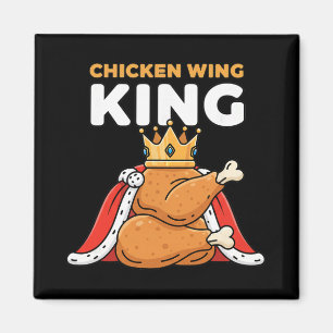 Aimant Poulet Couronné Roi de l'Aile de Poulet