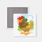Aimant Poulet de caricature (Recto/Verso)