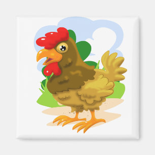 Aimant Poulet de caricature