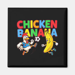 Aimant Poulet de dessin animé drôle Joueur de football à