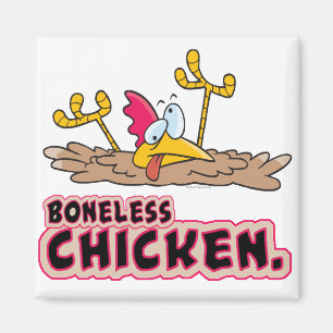 Aimant poulet de dessin animé sans os drôle