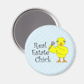 Aimant Poulet de l'immobilier  (Recto/Verso)
