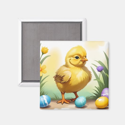 Aimant Poulet de Pâques 1, Pâques (Recto/Verso)