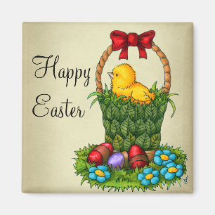 Aimant Poulet de Pâques mignon