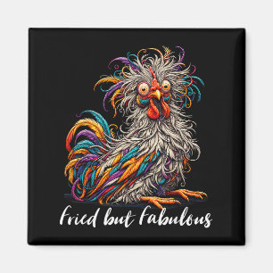 Aimant Poulet Drôle Frit Mais Fantastique Graphique Femme