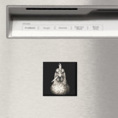 Aimant Poulet drôle fumant une cigarette Mème de la génér (In Situ (Lave-vaisselle))