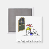 Aimant poulet fatigué (Recto/Verso)