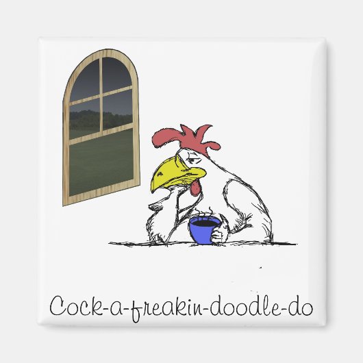 Aimant poulet fatigué (Devant)