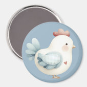 Aimant Poulet Pastel Cottagecore (Recto/Verso)