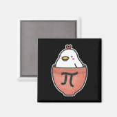 Aimant Poulet Pot Pi Day Funny Math Enseignant Mathématiq (Recto/Verso)