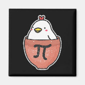 Aimant Poulet Pot Pi Day Funny Math Enseignant Mathématiq (Devant)
