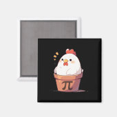 Aimant Poulet Pot Pi Jour Hommes Femmes Enfants Math Ense (Recto/Verso)