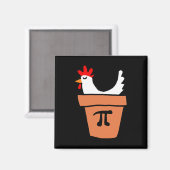 Aimant Poulet Pot Pie Drôle Math Amant Pun Pi Day Étudian (Recto/Verso)