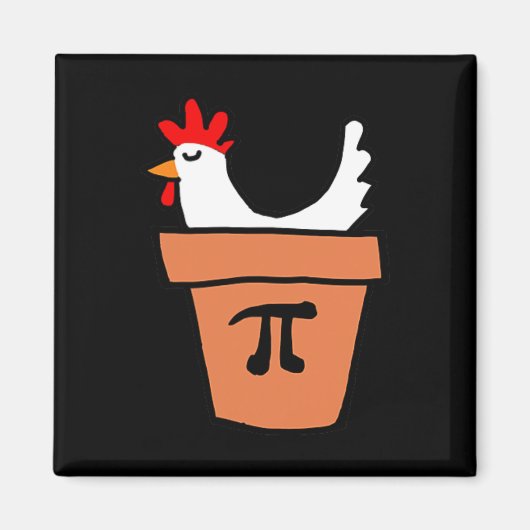 Aimant Poulet Pot Pie Drôle Math Amant Pun Pi Day Étudian (Devant)