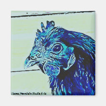 Poulet stylisé n° 1 violet