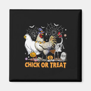 Aimant Poulets Citrouilles d'Halloween poussin ou traitem