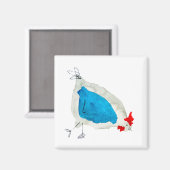 Aimant Poulets mignons aquarelle (Recto/Verso)