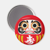Aimant Poupée Daruma (charme traditionnel japonais de cha (Recto/Verso)
