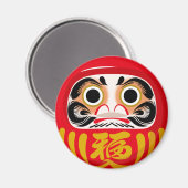 Aimant Poupée Daruma (charme traditionnel japonais de cha (Recto/Verso)
