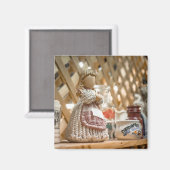 Aimant Poupée de cuisine rustique (Recto/Verso)