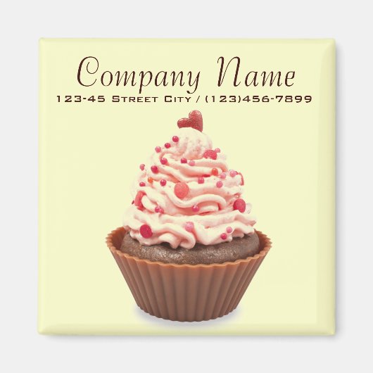 Aimant poupée de cupcake coloré (Devant)