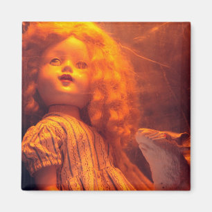 Aimant Poupée effrayante et rat