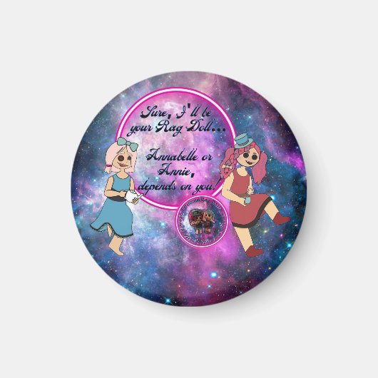 Aimant Poupée Rag, Annabelle ou Annie (Devant)