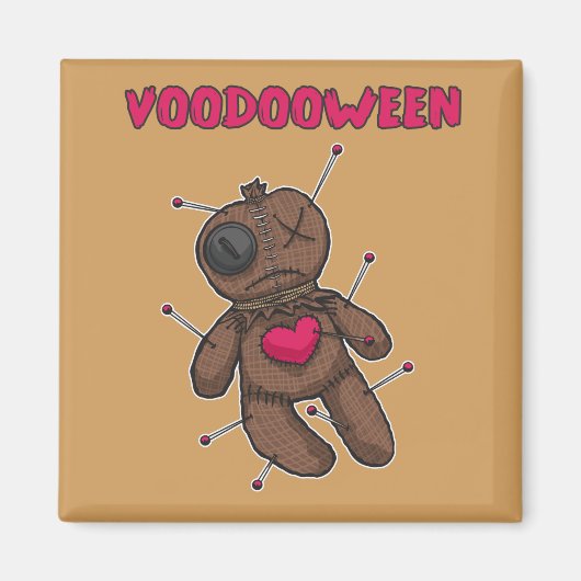 Aimant Poupée Vaudou - Jouet Halloween (Devant)