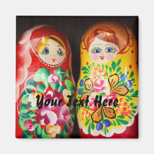 Aimant Poupées colorées de Matryoshka