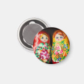 Aimant Poupées colorées Matryoshka (Recto/Verso)
