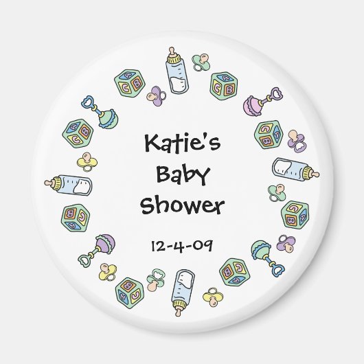 Aimant pour bébé - Crochets, Pacificateurs, Blocs  (Devant)