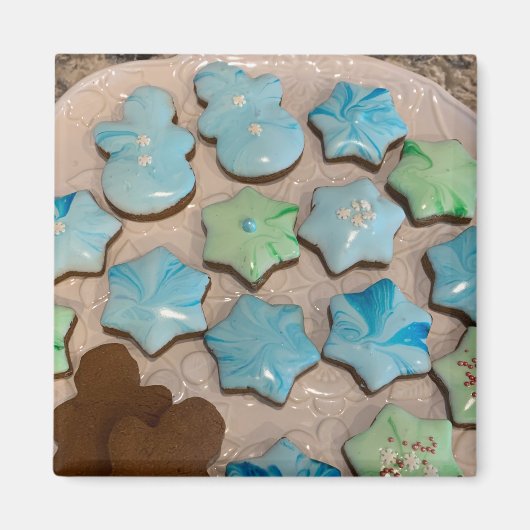 Aimant pour biscuits de Noël au glaçage royal bril (Devant)