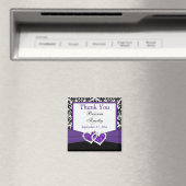 Aimant pour cadeaux de mariage en damassé noir, vi (In Situ (Lave-vaisselle))