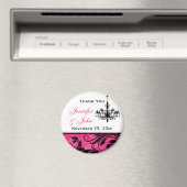 Aimant pour cadeaux de mariage Lustre Rose Noir Bl (In Situ (Lave-vaisselle))