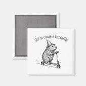 Aimant Pour causer une agitation Funny Hamster Scooter Gr (Recto/Verso)