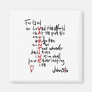 Aimant Pour Dieu si aimé le monde Valentine Christian Rel