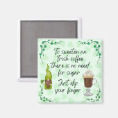 Aimant Pour édulcorer un café irlandais. (Recto/Verso)