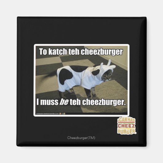 Aimant Pour faire katch le cheezburger (Devant)