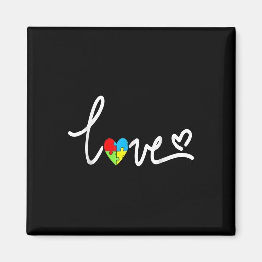 Aimant Pour Hommes Femmes Sensibilisation sur l'autisme T (Devant)