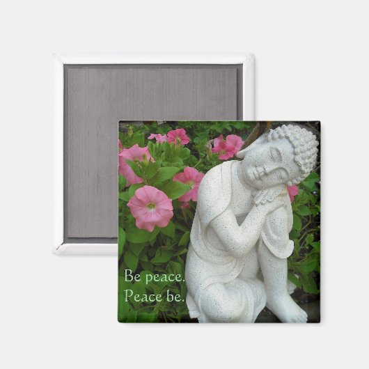 Aimant pour jardin de Bouddha paisible – Décoratio (Recto/Verso)