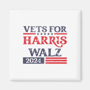 Aimant Pour Kamala Harris Tim Walz Anciens Combattants Po