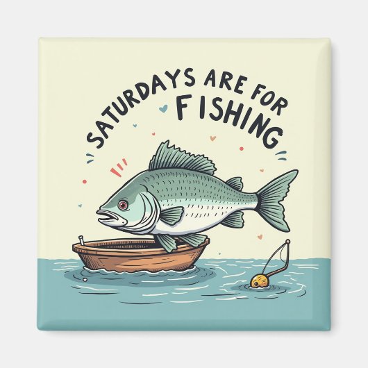 Aimant pour l'ambiance pêche du samedi (Devant)