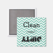 Aimant pour lave-vaisselle : propre ou sale (chevr (Recto/Verso)