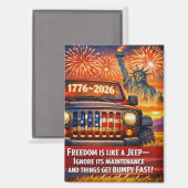 Aimant pour le 250e anniversaire de la liberté (Recto/Verso)