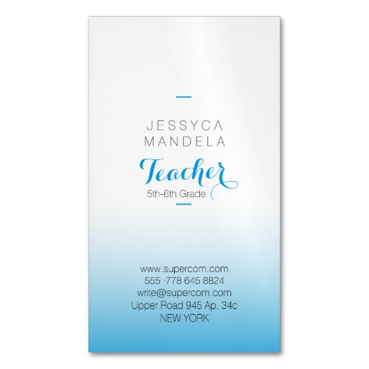 Aimant pour les enseignants (devant Vertical)