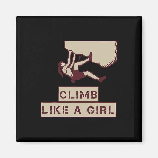 Aimant Pour les femmes d'escalade de rocher - Grimper com (Devant)