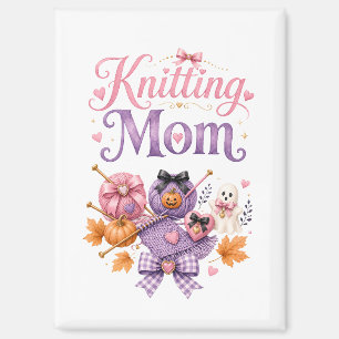 Aimant pour maman tricoteuse d'Halloween