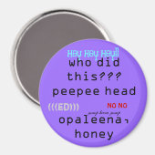 aimant pour petits pélins (Recto/Verso)