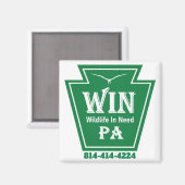 Aimant pour réfrigérateur au logo WIN (Recto/Verso)